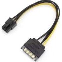 RoGer SAPCIE6P 15pin SATA Power to 6pin PCIe Adapter Cable for GPU / 20cm RoGer SAPCIE6P 15pin SATA Power to 6pin PCIe Adapter Cable for GPU / 20cm