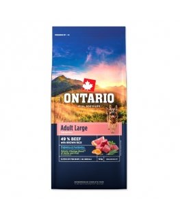 Ontario Aikuiset Suuret naudanliha & Ruskea riisi 12kg