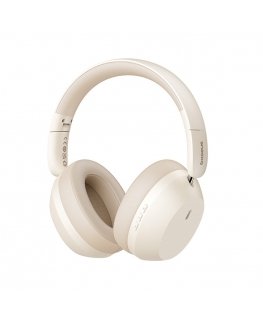 Baseus Bass 35 Max Ausinės Vielinis ir Bevielis Su lankeliu Muzika C tipo USB Bluetooth Rusvai gelsvas