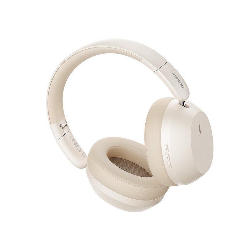 Baseus Bass 35 Max Наушники Проводной и беспроводной Оголовье Музыка USB Type-C Bluetooth Бежевый – 5