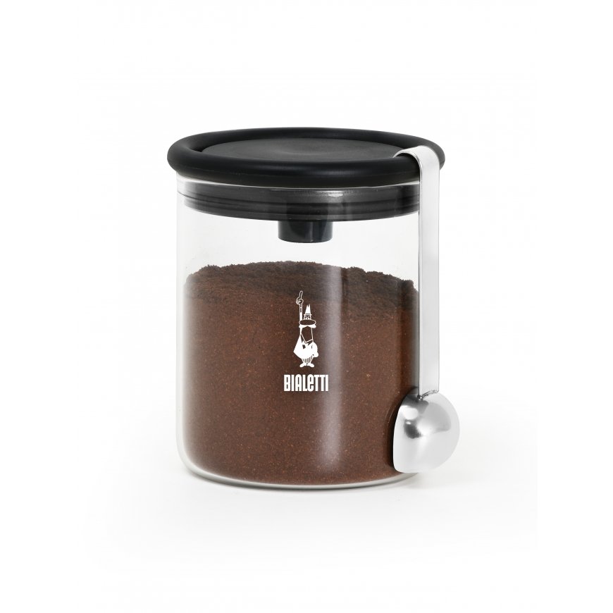 Bialetti DCDESIGN07 банка Круглый Стекло Черный, Прозрачный