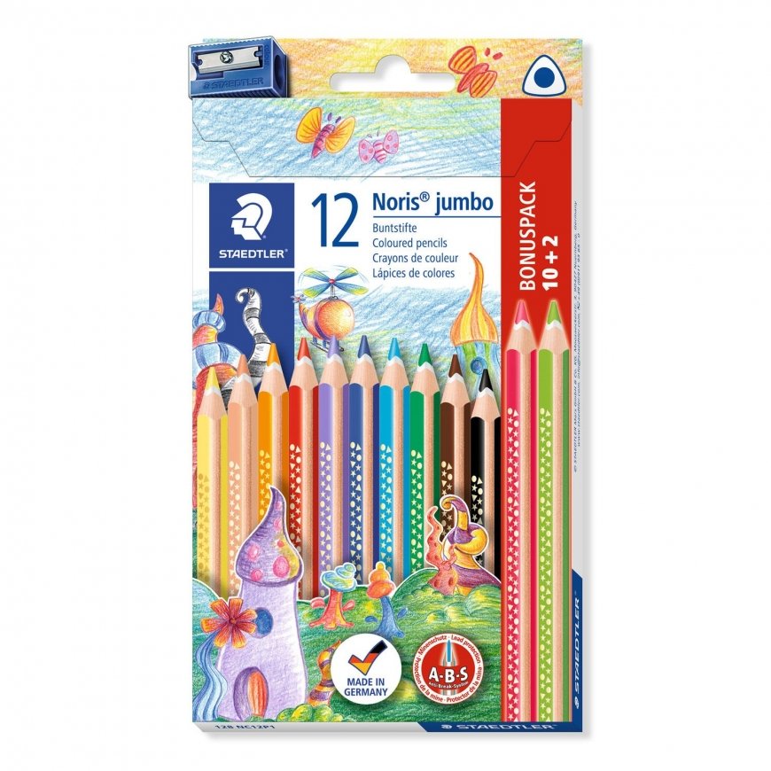 Staedtler 128 Must, Sinine, Bordoo, Pruun, Roheline, Helesinine, Heleroheline, Oranž, Virsik, Punane