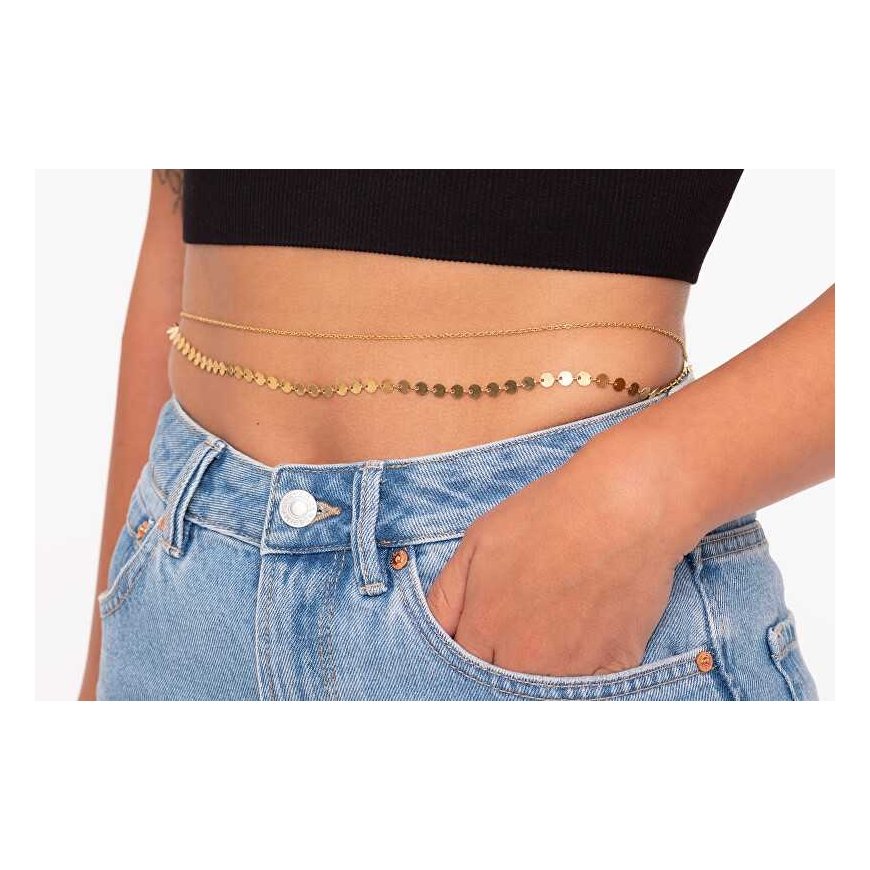 TROLI Modern Double Gold-Plated Waist Chain