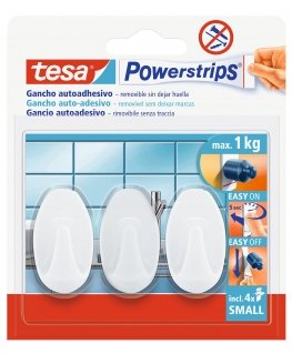 Tesa Powerstrips Hooks 57533 oval white