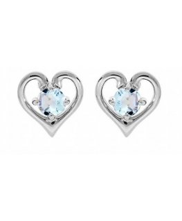 Brilio Silver Subtle silver earrings with topaz ME05096TZ
