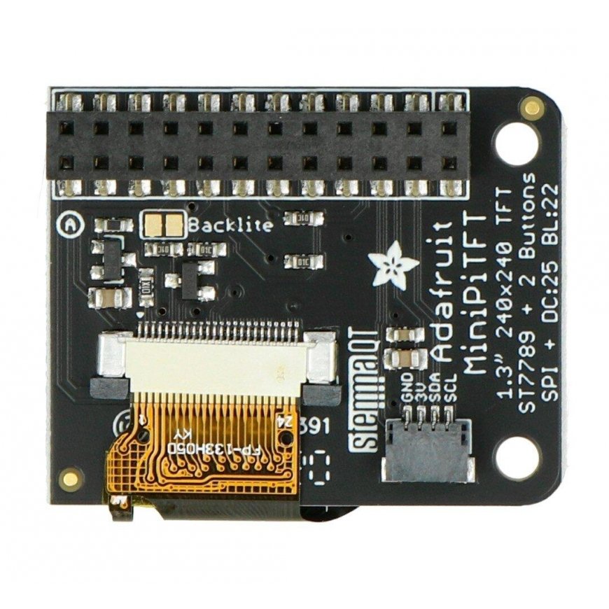 Mini PiTFT 1.3” 240x240 px display for Raspberry Pi, Adafruit 4484 – 3
