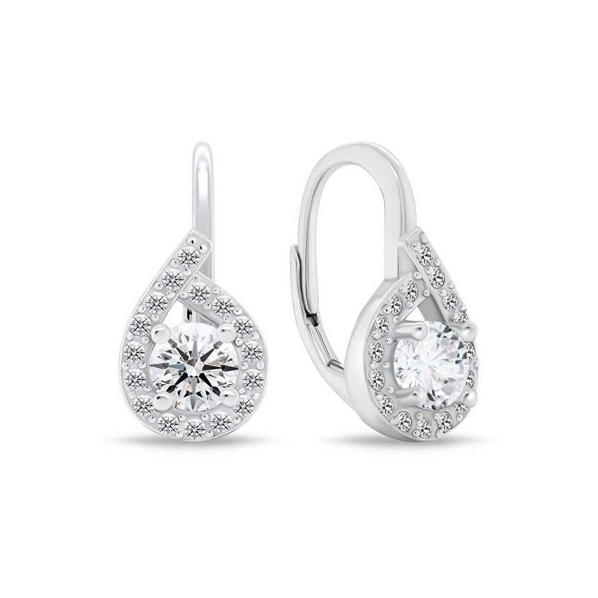 Brilio Silver Brilio Silver Sparkling silver earrings with clear zirconia EA756W