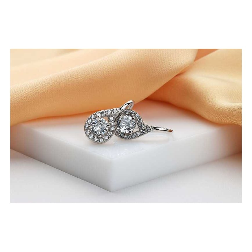 Brilio Silver Brilio Silver Sparkling silver earrings with clear zirconia EA756W – 3