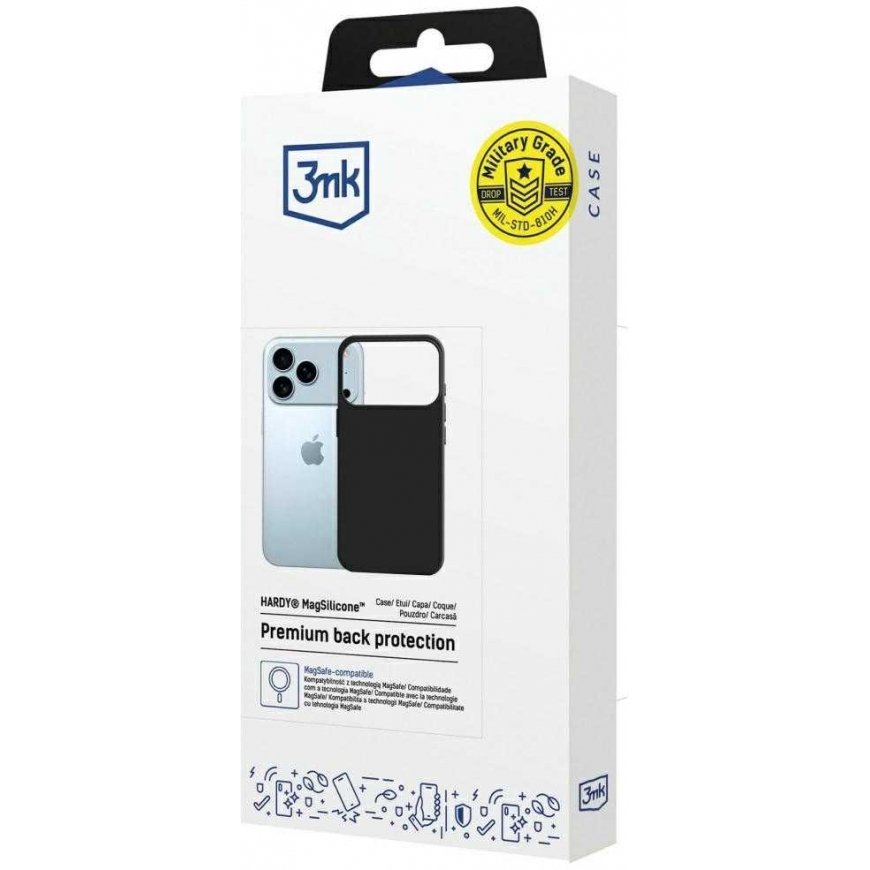 Dėklas 3MK Hardy MagSilicone do Apple iPhone 17 Pro grafito – 2
