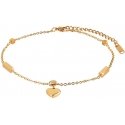 Golden chain bracelet with a heart Golden chain bracelet with a heart