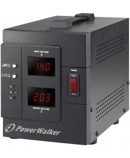 PowerWalker AVR 1500 SIV FR регулятор напряжения 2 розетка(и) 110-280 V Черный