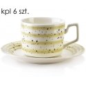 Affek Design JOY 6 cup set with saucers in sand color Affek Design JOY 6 cup set with saucers in sand color