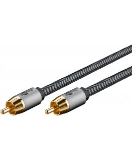 Goobay 65296 audio cable 5 m RCA Silver, Black