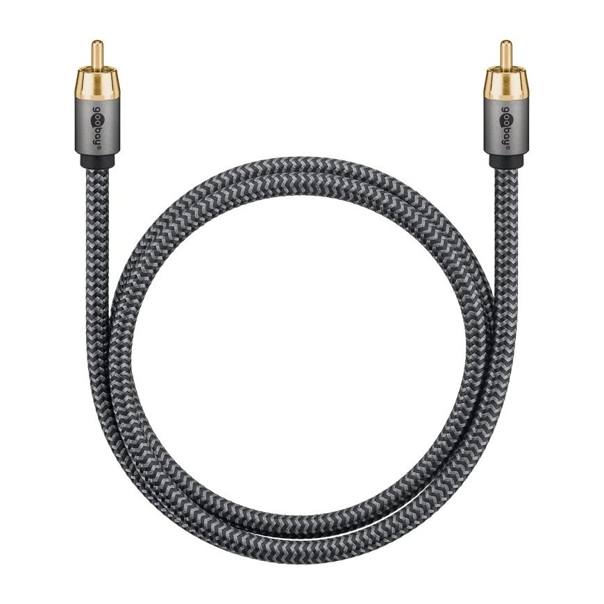 Goobay 65296 audio kabelis 5 m RCA Sudrabs, Melns – 4