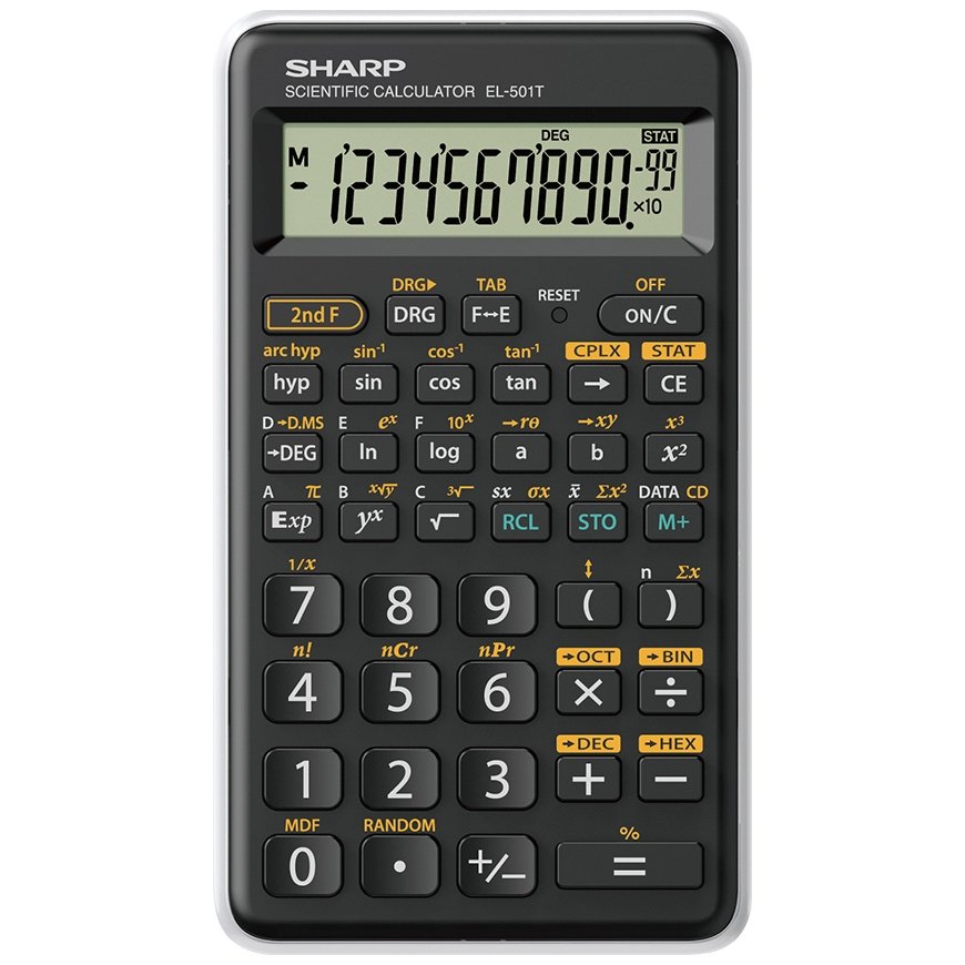 Sharp EL-501T calculator Pocket Scientific Black, White
