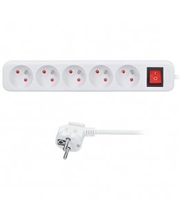 Solight PP51 удлинитель 2 m 5 розетка(и) Для помещений Белый