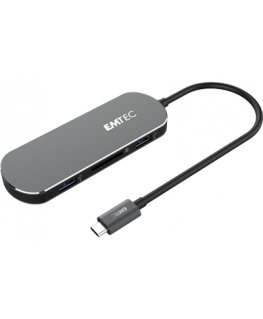 Emtec T650C Type-C HUB USB 3.2 Gen 1 (3.1 Gen 1) Type-A Black