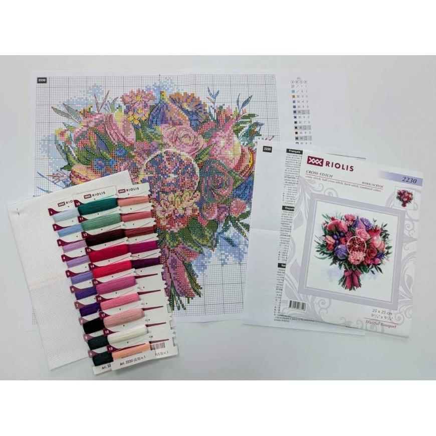 UAB Riolis Cross Stitch Kit "Fruit Bouquet" 25x25 cm SR2230 – 5