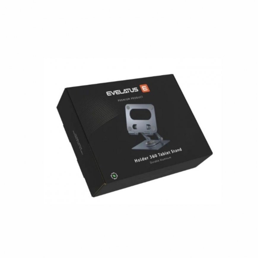 Evelatus D68 Universaali 360° Tablettiteline Alumiini Hopea – 4