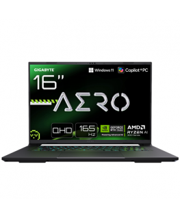 Nešiojams dators Gigabyte AERO X16 1VH-93EEC94AH | 16 " | IPS | QHD+ | 165 Hz | AMD Ryzen Al 7 | 350 | 16 GB | DDR5 | Cietā disk