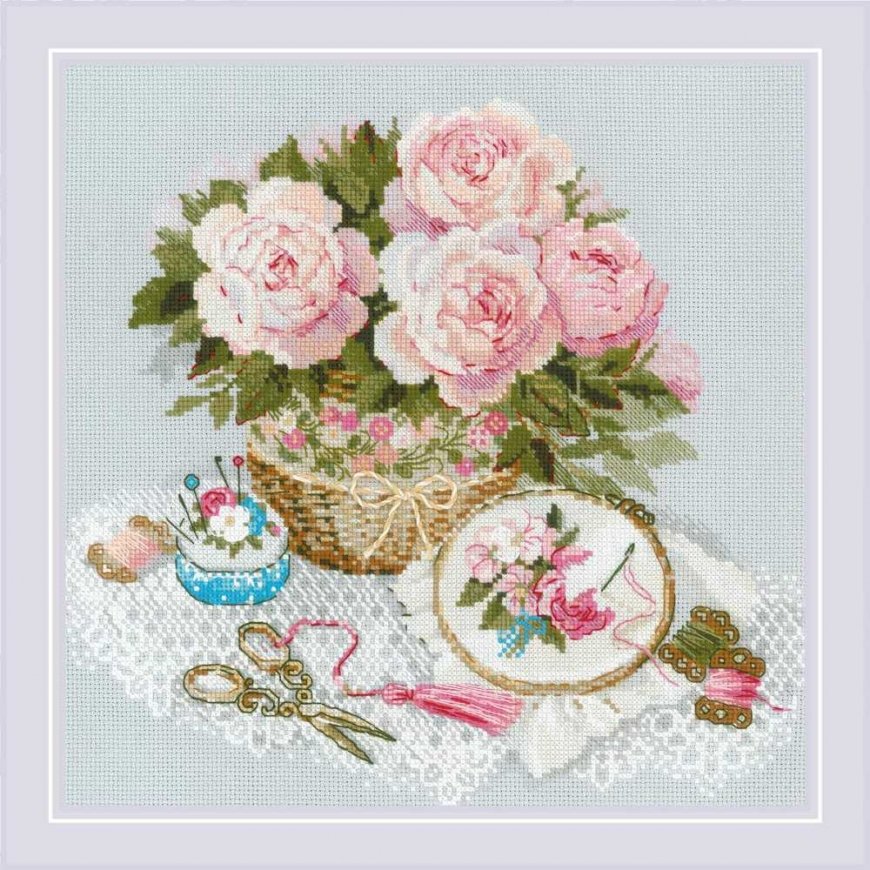 UAB Riolis Cross Stitch Kit "Time to Embroider" 30x30 cm SR2280