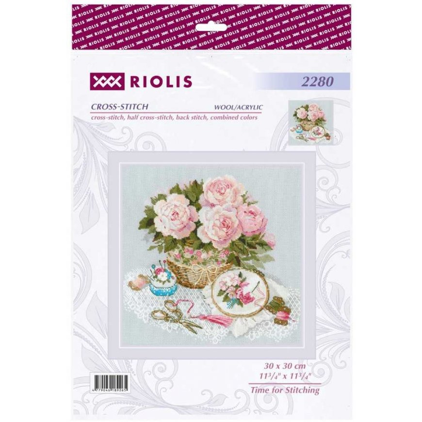 UAB Riolis Cross Stitch Kit "Time to Embroider" 30x30 cm SR2280 – 4