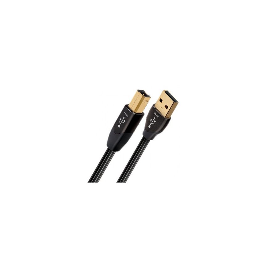 AudioQuest 0.75m Pearl USB A-B USB-kaapeli USB 2.0 0,75 m USB B musta
