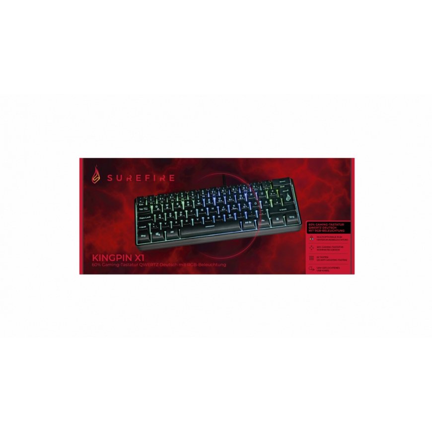 Verbatim KingPin X1 tastatūra Speļu USB QWERTZ Vācu Melns – 2