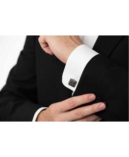 Modern black cufflinks