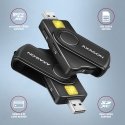 Axagon CRE-SMP2A USB Smart card & SD/microSD/SIM PocketReader считыватель сим-карт Для помещений USB Axagon CRE-SMP2A USB Smart card & SD/microSD/SIM PocketReader считыватель сим-карт Для помещений USB