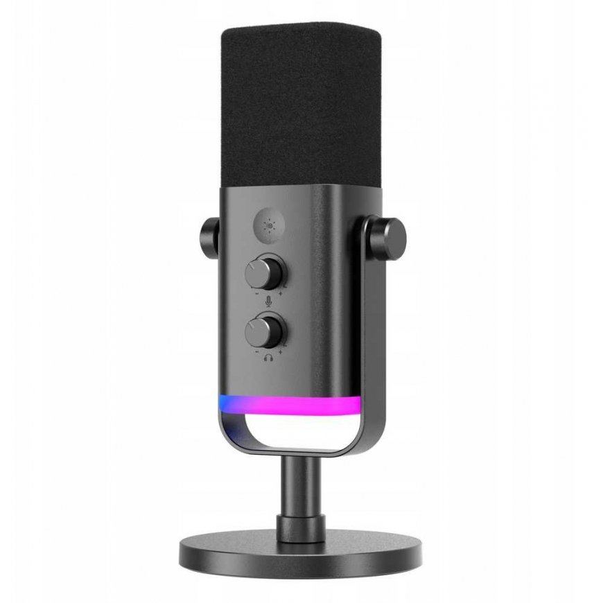 Dynamic studio microphone Fifine AM8 AMPLIGAME USB/XLR RGB gaming PnP