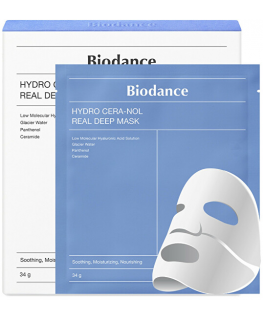 Biodance Hydro Cera-Nol Reāla Dziļā Maska hidrogeliskā sejas maska, 4 x 34 g
