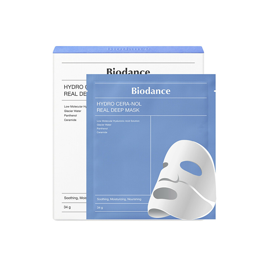 Biodance Hydro Cera-Nol Real Deep Mask hydrogel face mask, 4 x 34 g