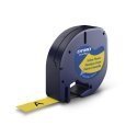 DYMO LetraTag PlastikLint 12mm x 4m / must kollasel (S0721570 / S0721620) – 10 tk. DYMO LetraTag PlastikLint 12mm x 4m / must kollasel (S0721570 / S0721620) – 10 tk.