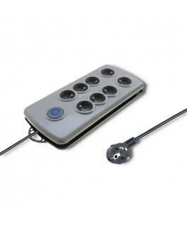 Qoltec 50162 pārsprieguma aizsargs Pelēks 8 Maiņstrāvas izvade (-s) 230 V 2,5 m