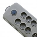 Qoltec 50162 surge protector Grey 8 AC outlet(s) 230 V 2.5 m Qoltec 50162 surge protector Grey 8 AC outlet(s) 230 V 2.5 m