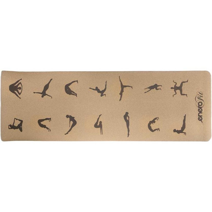 Sulankstomas jogos kilimėlis iš kamštinės medžiagos, 183x61x0,4 cm, ENERO FIT – 3