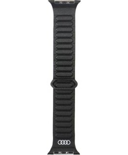 Audi logo īstas ādas magnētiskā gredzena siksna Apple Watch 44