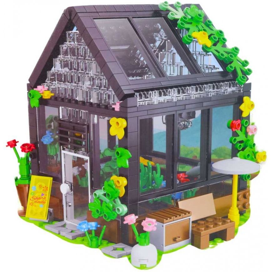 Lean Toys Mini Greenhouse Garden House Construction Blocks 588 pcs. – 2