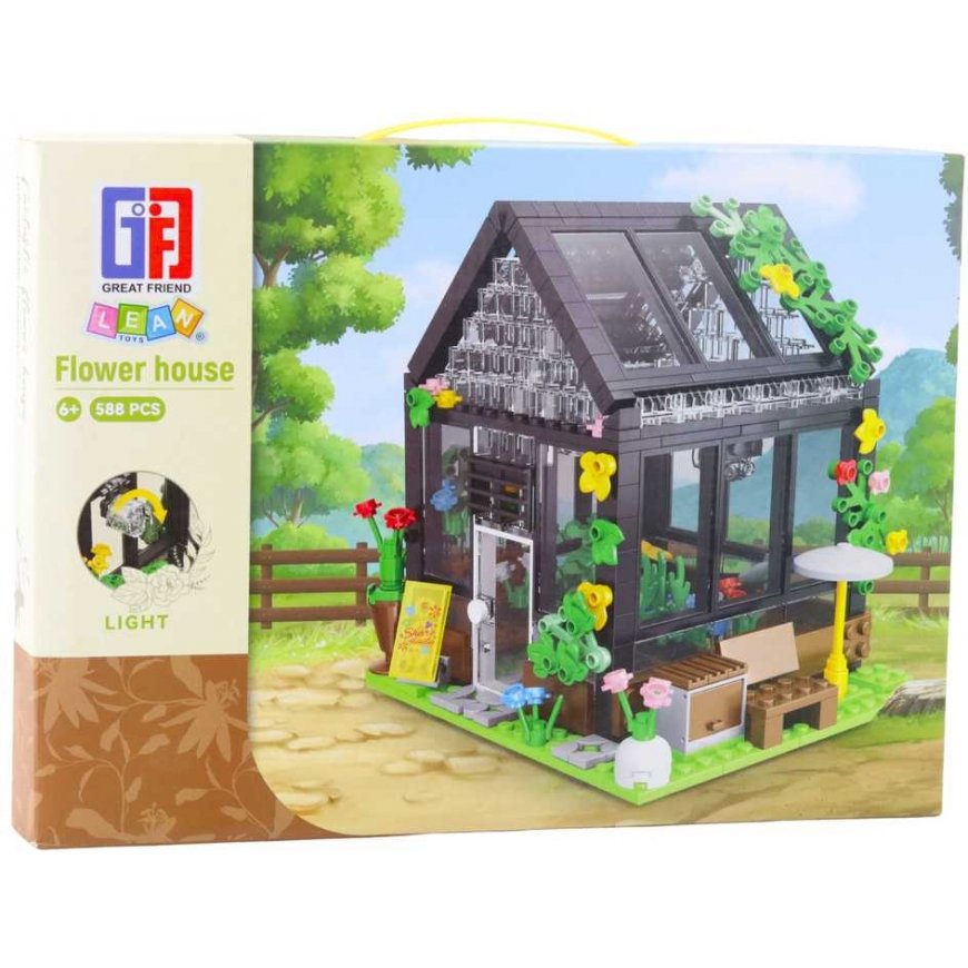 Lean Toys Mini Greenhouse Garden House Construction Blocks 588 pcs. – 3