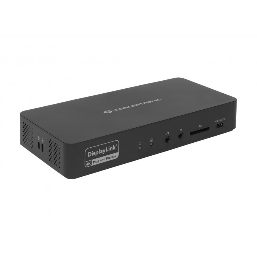 Conceptronic DONN31B sülearvuti dokk ja pordireplikaator Juhtmega ühendatud USB 3.2 Gen 2 (3.1 Gen 2