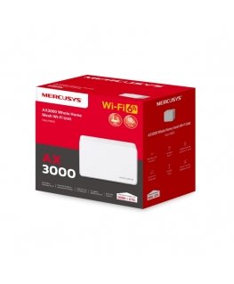 Maršrutizators MERCUSYS Halo H80X(1-pak) WiFi6 Mesh (AX3000, 2,4GHz/5GHz, 3xGbELAN/WAN)