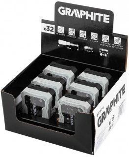Grafīta vitrīna 6 x 56T557 (32 daļu uzgaliņu komplekts)