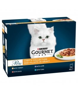 PURINA Gourmet Perle Mini fileed kastmes - märg kassitoit - 60x85g
