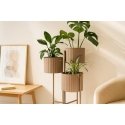 Vilde Flower Pot Stand with 3 Layers, Matte Gray Color, Iron