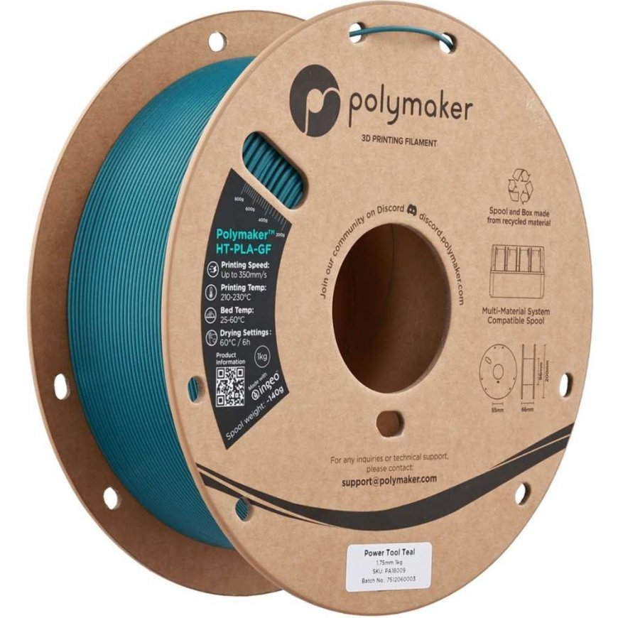 Polymaker HT-PLA-GF 1.75mm 1kg - Power Tool Teal