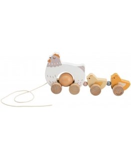 Viga Toys VIGA PolarB Puinen Kana, jossa on Tipuja, Vedettävä