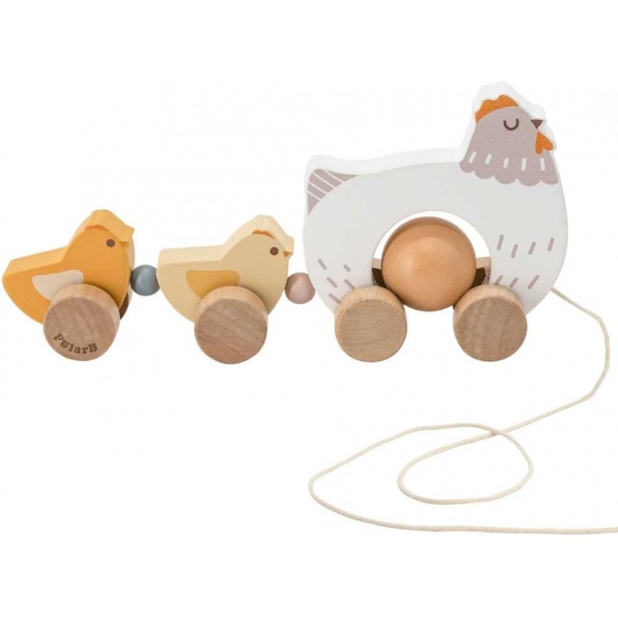 Viga Toys VIGA PolarB Wooden Hen with Chicks for Pulling – 2