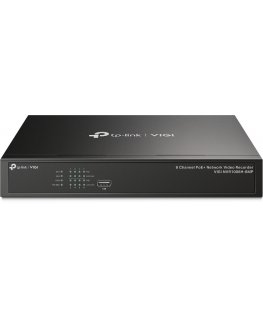 TP-Link VIGI NVR1008H-8MP tinklinis vaizdo įrašymo įrenginys (NVR) Juoda