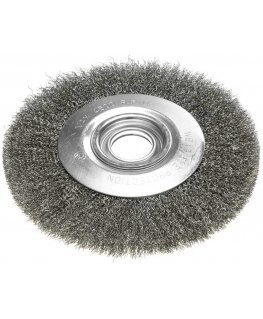 Graphite Wire Brush Disc 200 x 32 mm, crimped wire, steel